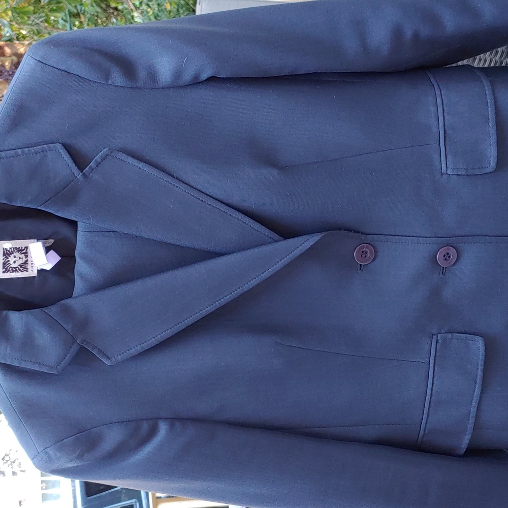 Anne Klein navy blue pant suit